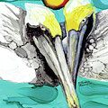 Pelicans Alcohol Ink Painting