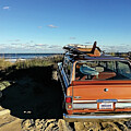 Vintage Wagoneer with Surfboards on the Beach in Nags Head NC Outer Banks